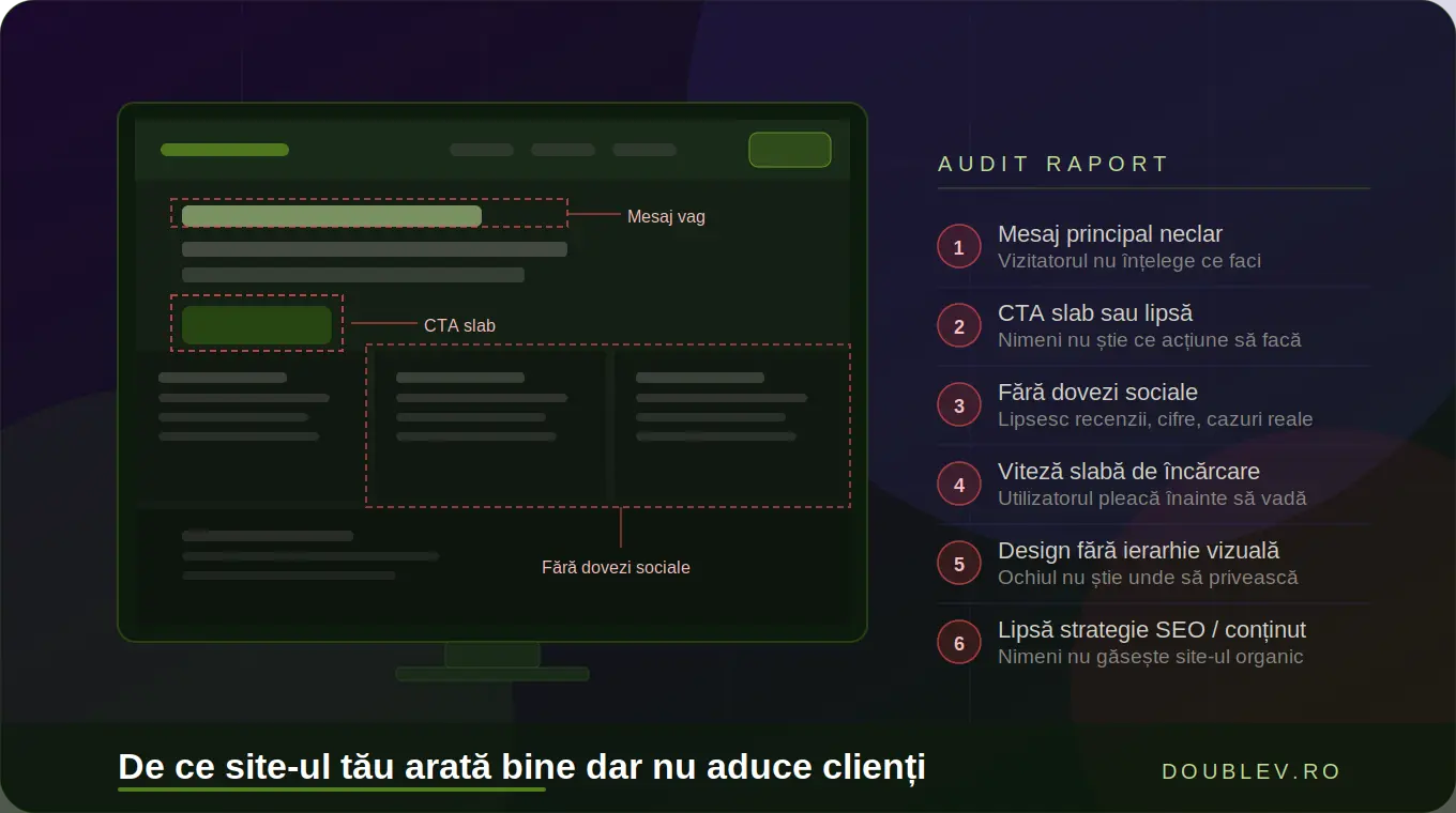 De ce site-ul tău arată bine dar nu aduce clienți